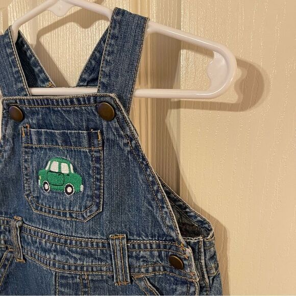 Gymboree Green Truck Embroidered Shortalls - Picture 3 of 6